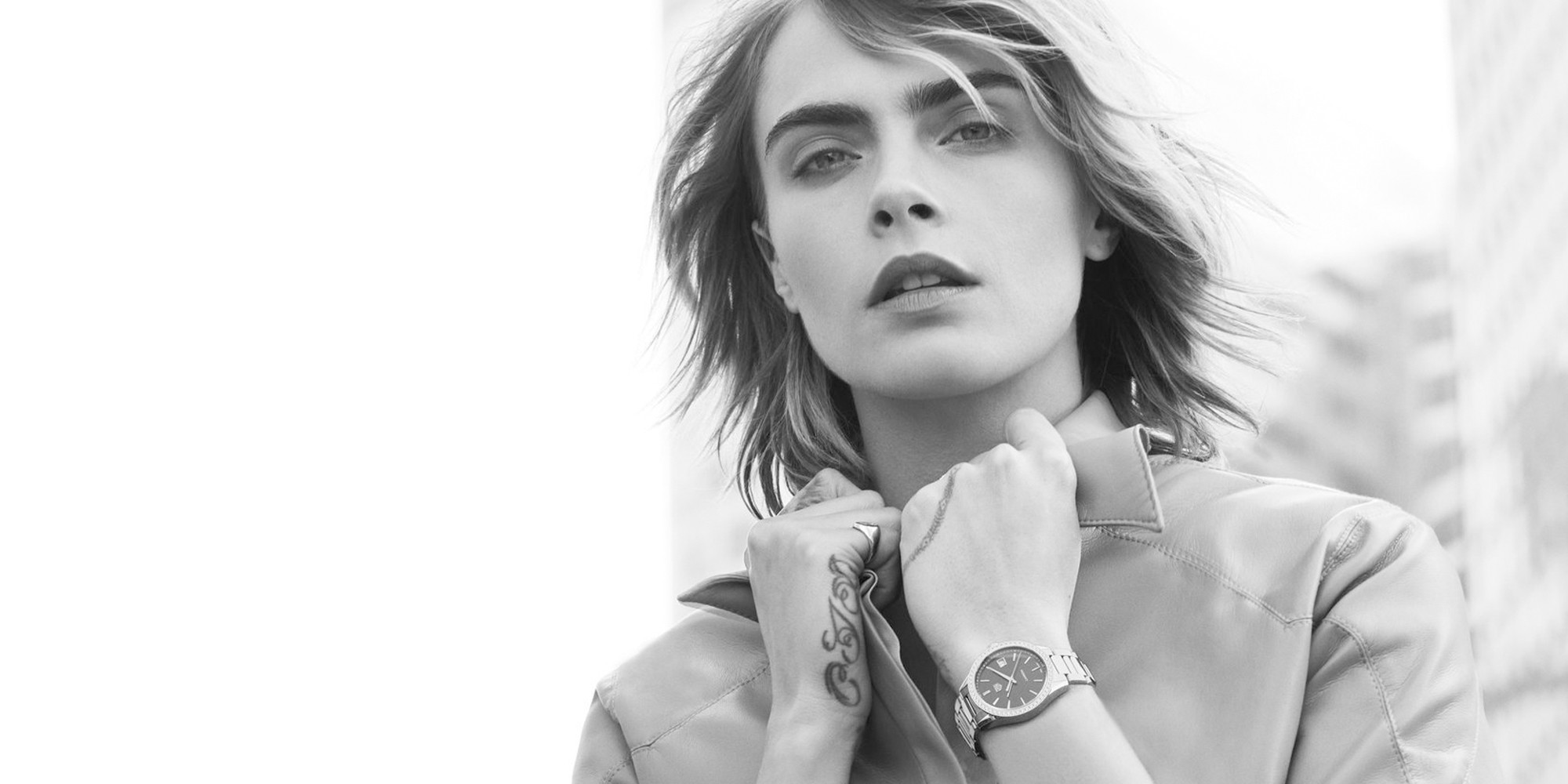TAG HEUER CARRERA LADY TIMEPIECE CAMPAIGN FEATURING CARA DELEVINGNE