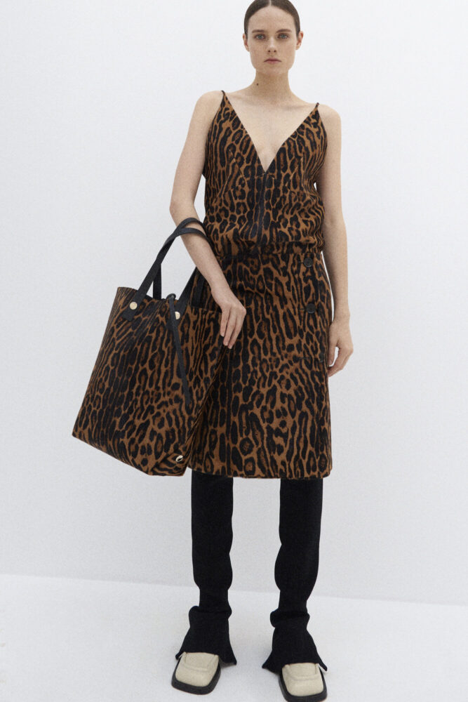 Proenza Schouler Leopard-Print North-South Tote Bag