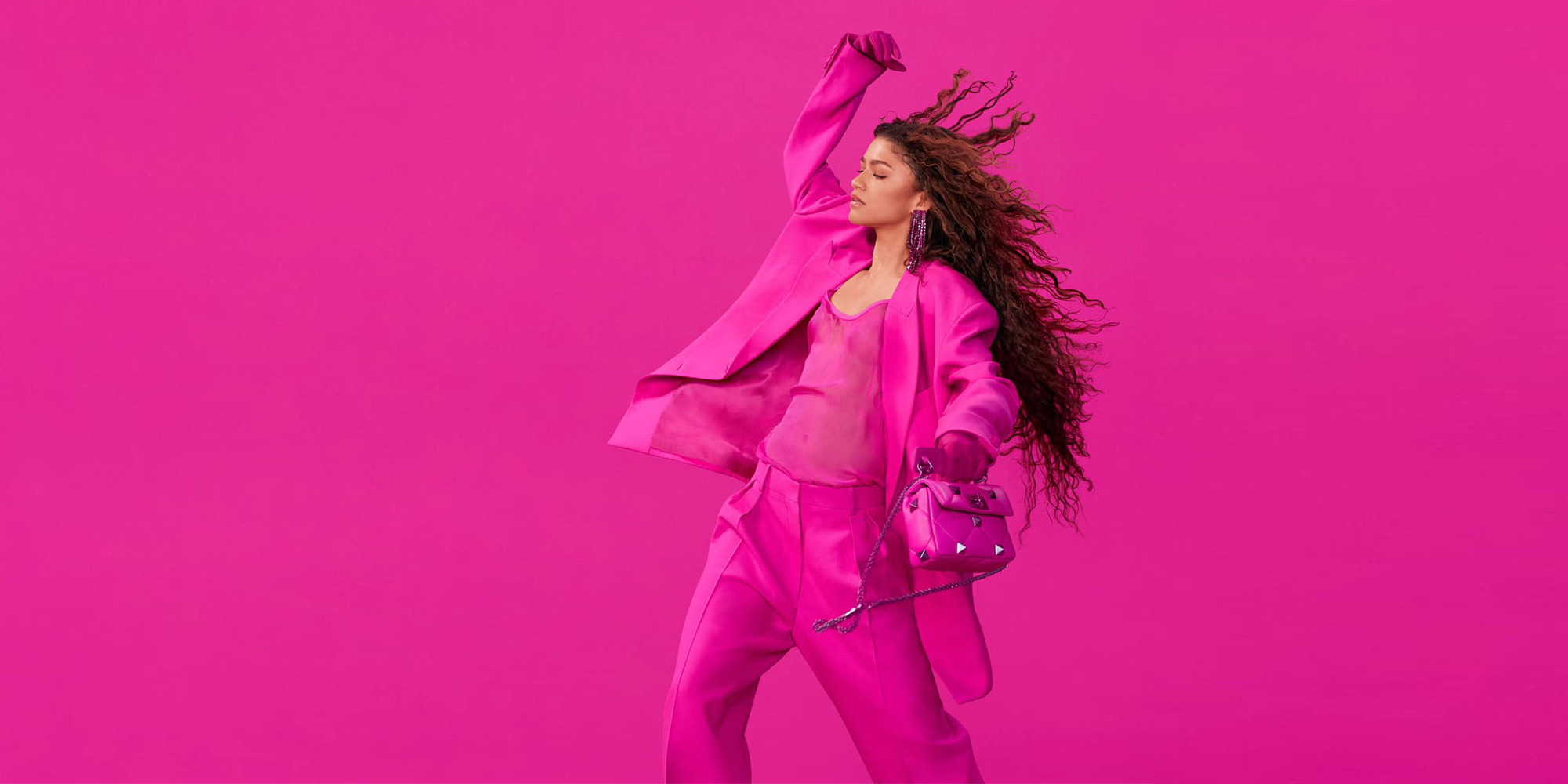 Valentino Pink PP Ad Campaign Featuring Zendaya and Lewis Hamilton ...