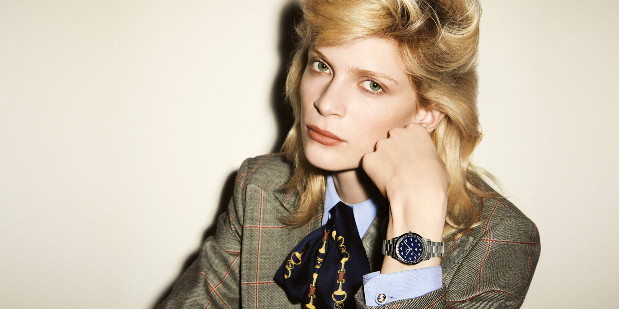 gucci 2023 timepiece and jewelry ad campaign les faÇons